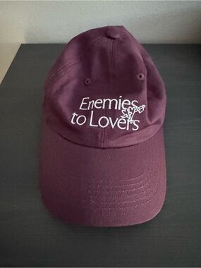 Allurial Enemies to Lovers Embroidered Baseball Cap - Burgundy
